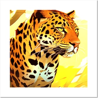 Leopard, Graphic Design With Wild Animals Posters and Art